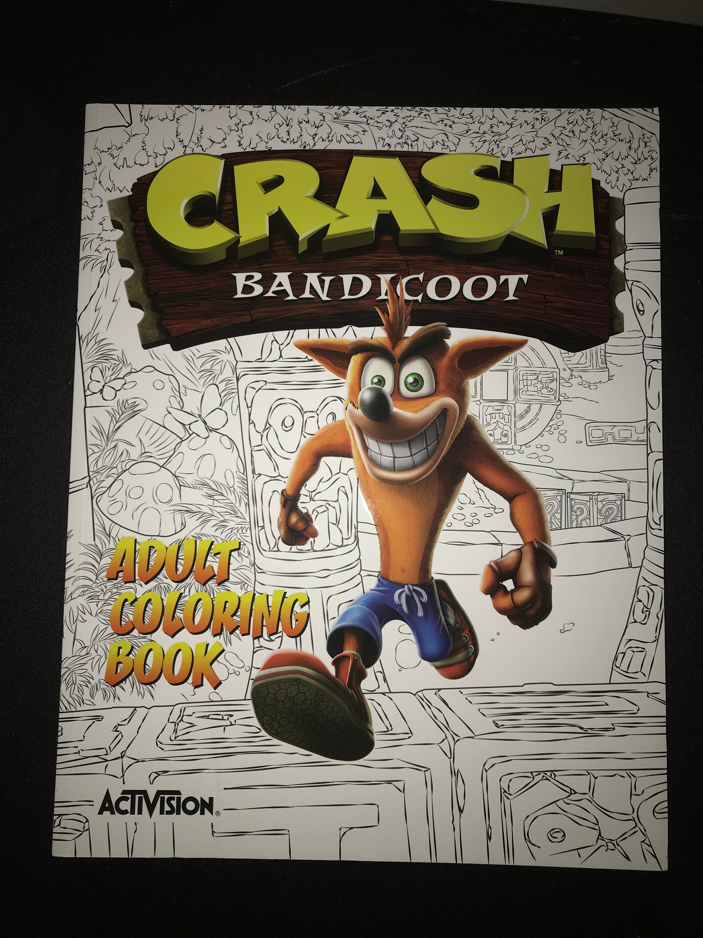 Officially licensed activision crash bandicoot adult coloring book new high quality sony playstation naughty dog s