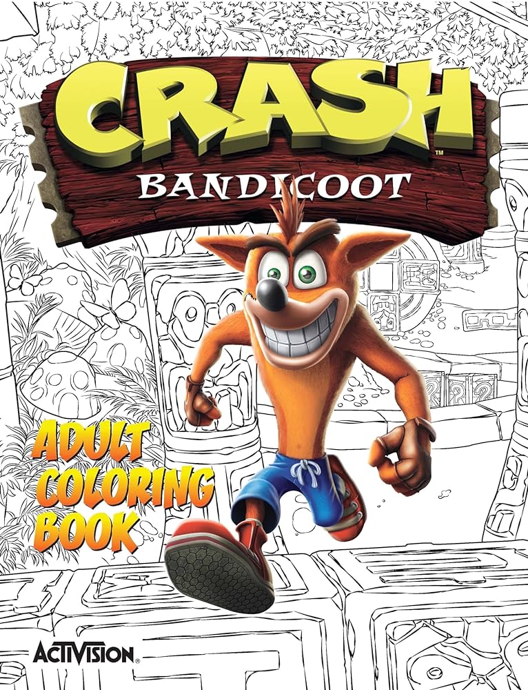 Crash bandiot adult loring book activision books