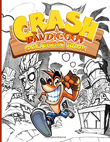 Crash bandicoot coloring book crash bandicoot crayola relaxation coloring books for adults with exclusive images by cruz miller