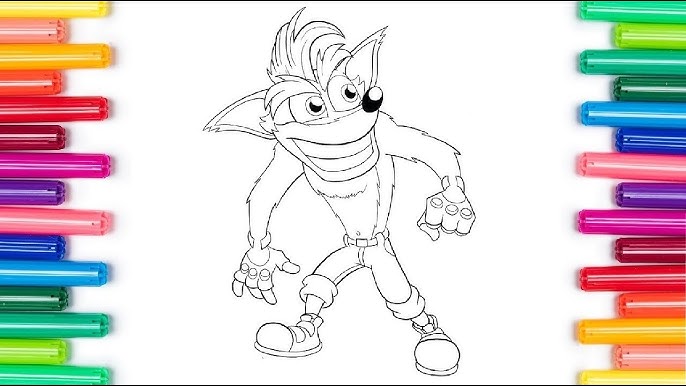 Coloring book flip through crash bandicoot by activision