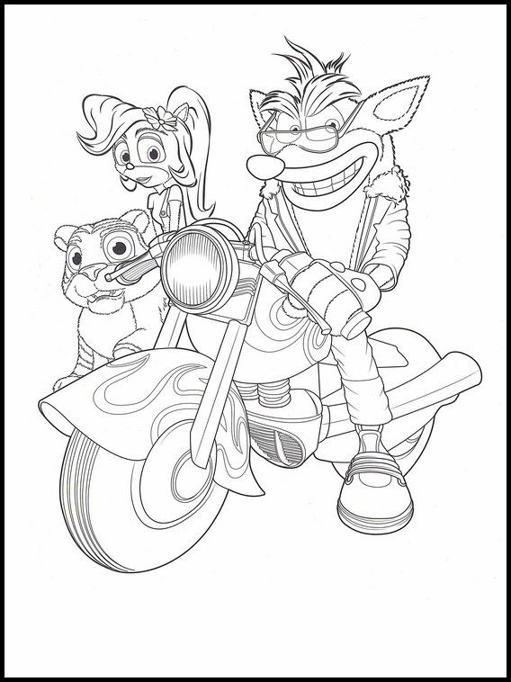 Crash bandicoot coloring pages