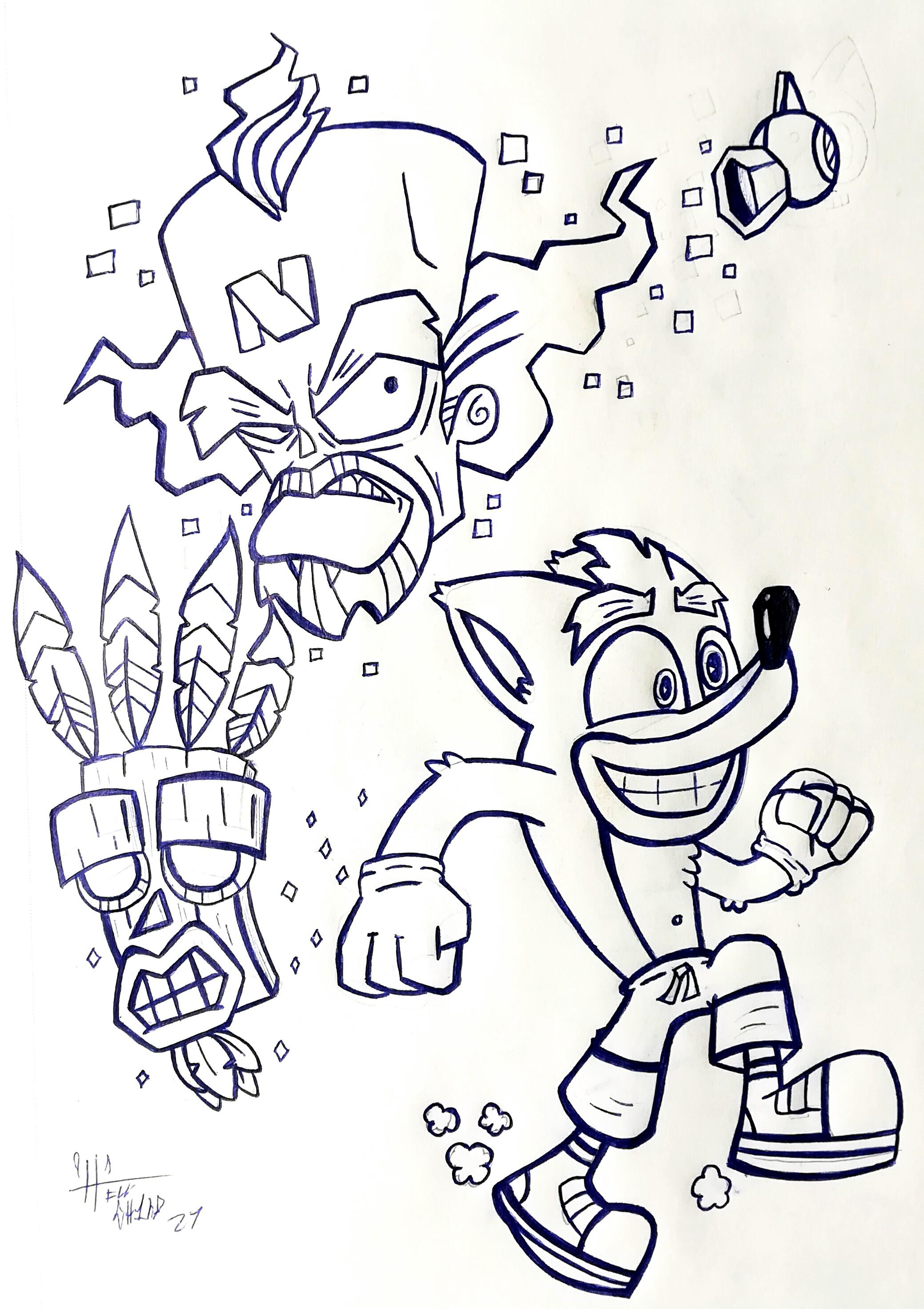 Crash bandicoot sketch rcrashbandicoot