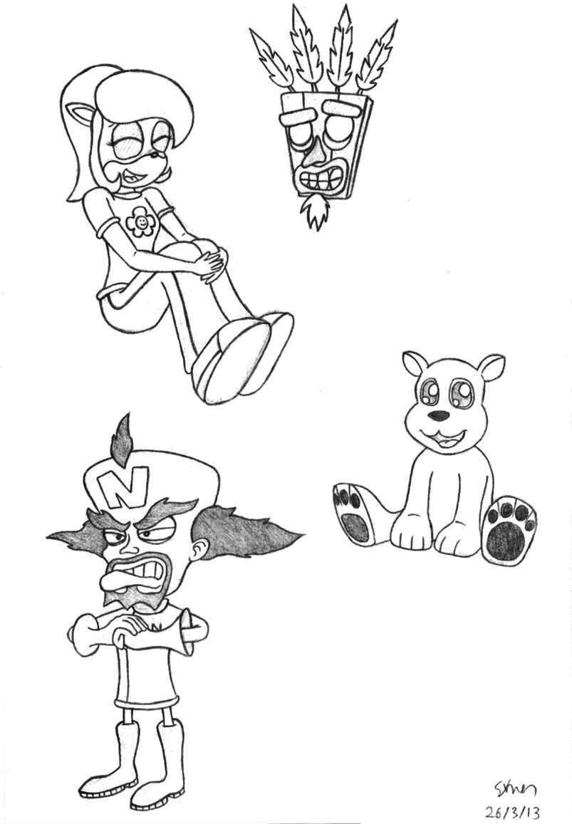 Crash bandicoot characters by simonarty on