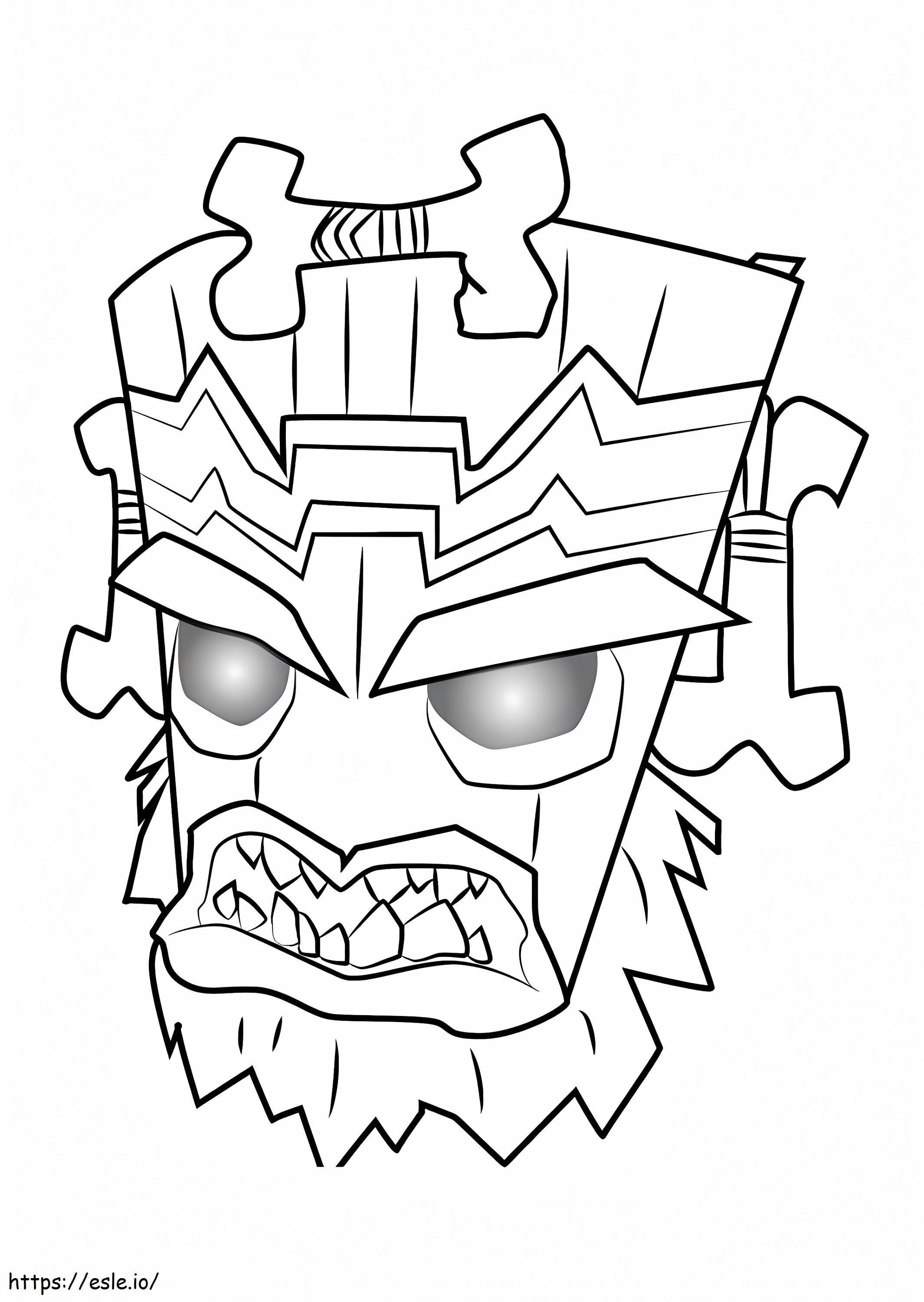 Uka uka from crash bandicoot coloring page