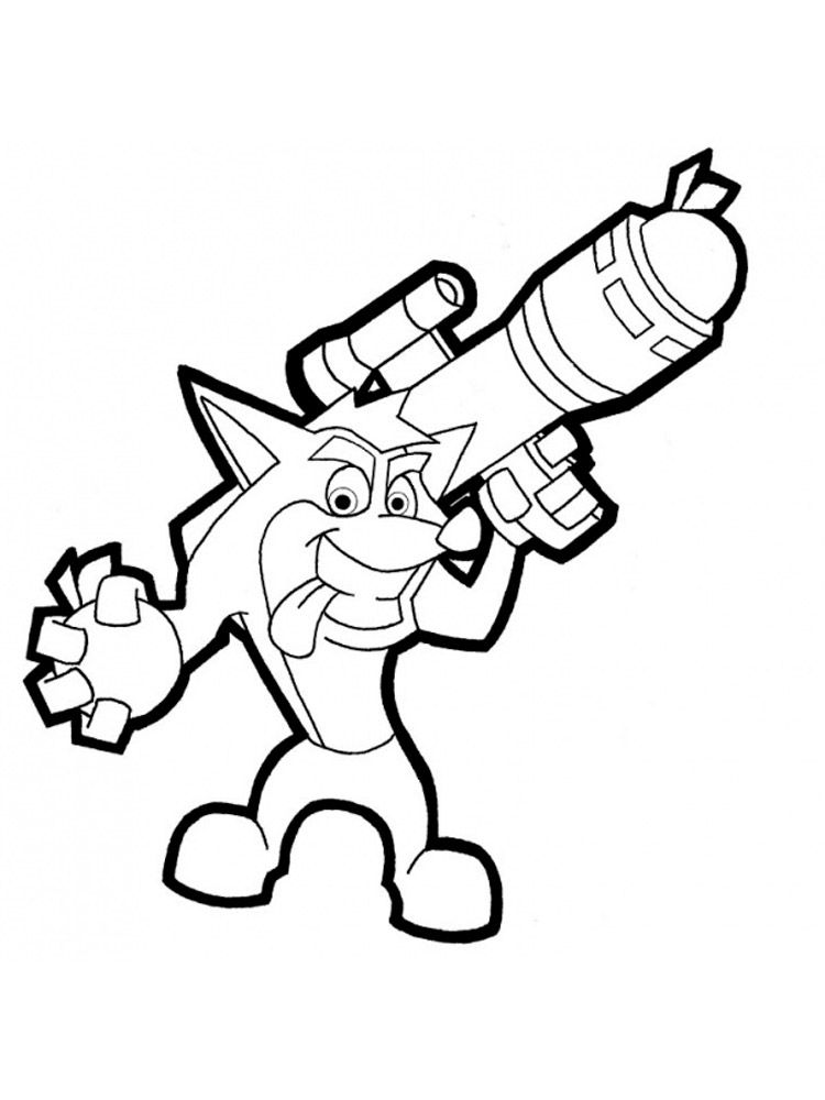 Crash bandicoot coloring pages coloring pages crash bandicoot bandicoot