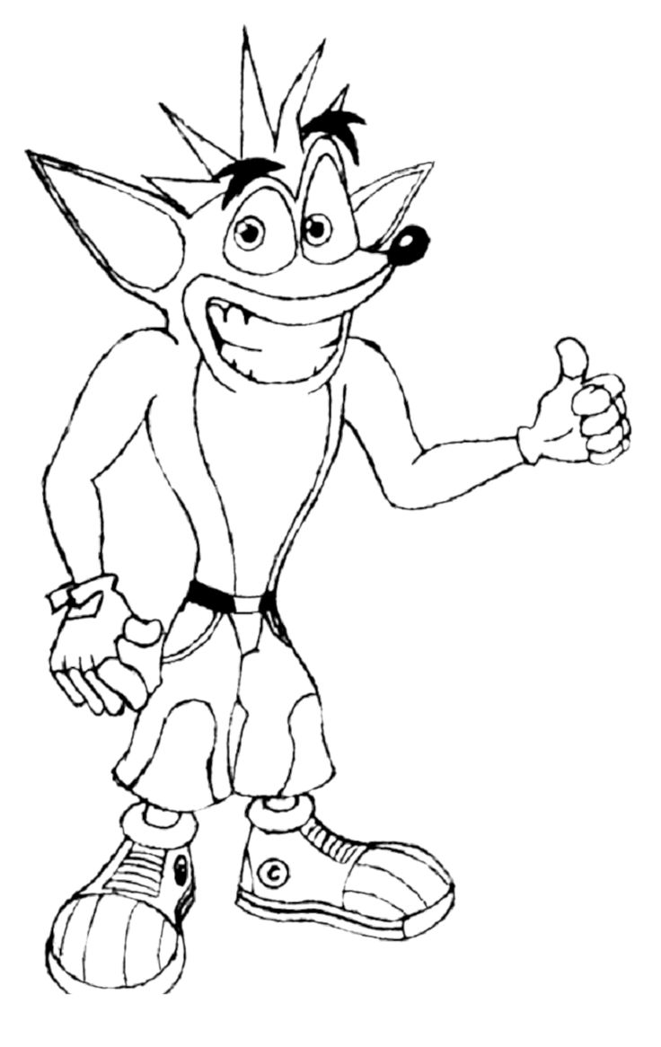 Crash bandicoot coloring pages educative printable crash bandicoot characters crash bandicoot coloring pages