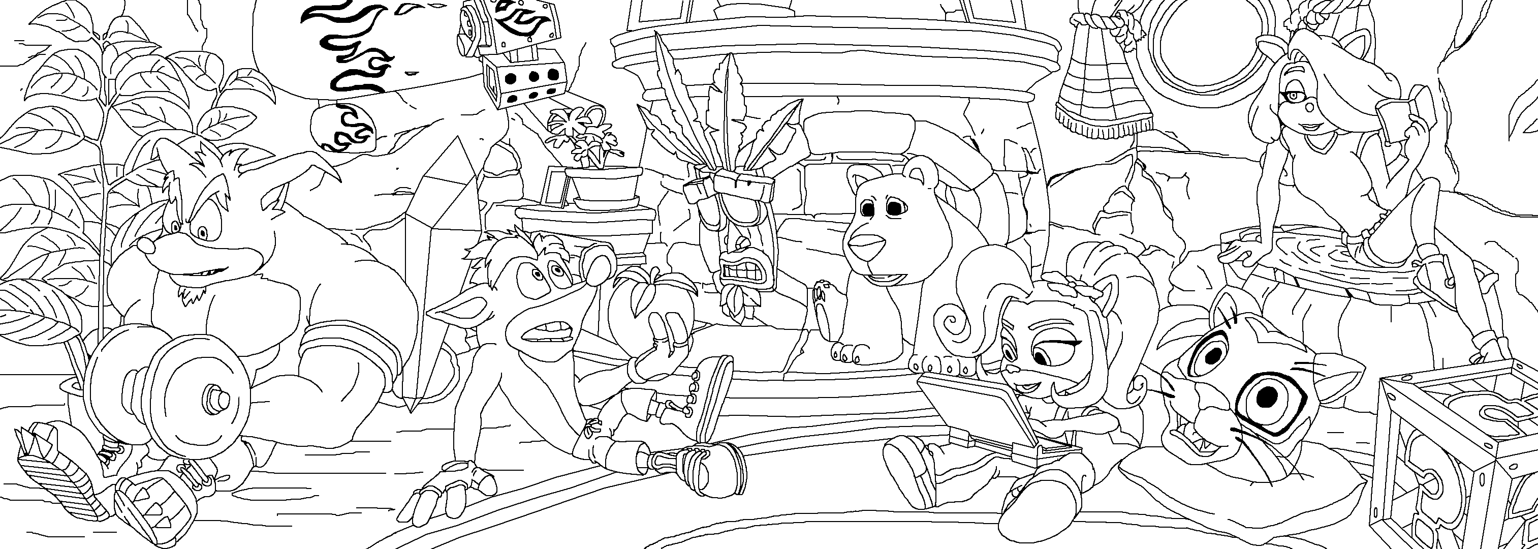 Crash bandicoot coloring page by zerbear on