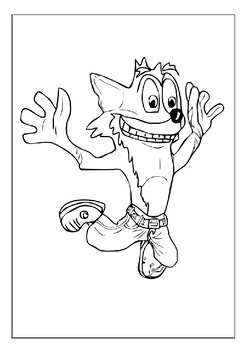 Experience the fun of crash bandicoot with our printable coloring pages