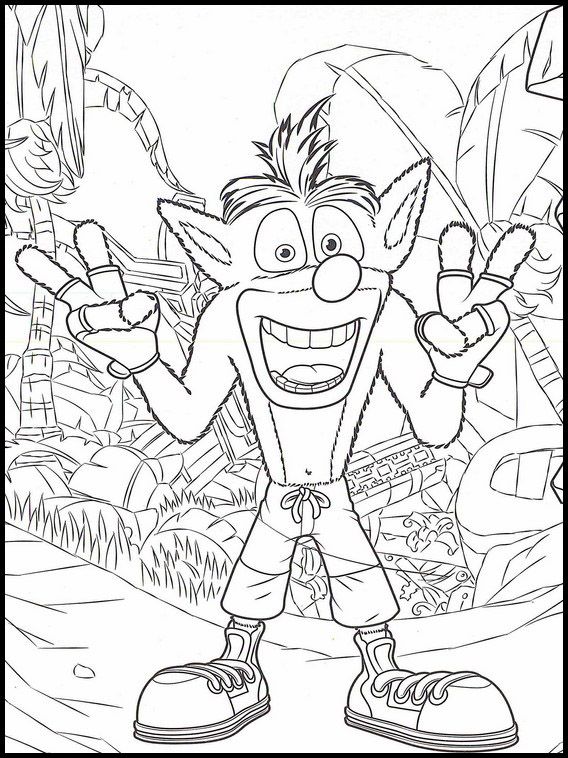 Crash bandicoot coloring book crash bandicoot tinkerbell coloring pages crash bandicoot tattoo