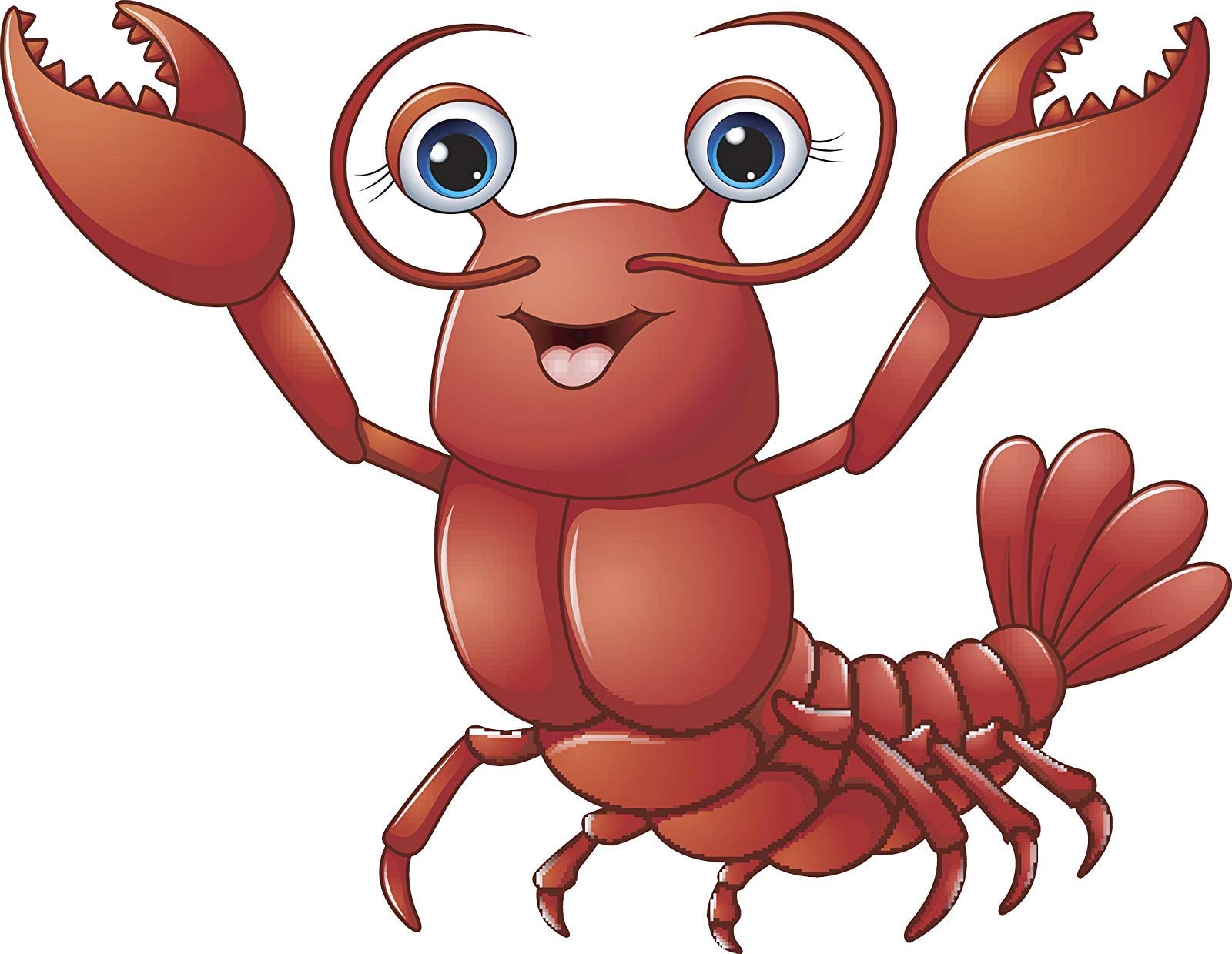 Ew designs magnet cute happy lobster crawfish cartoon emoji magnetic vinyl magnet bumper sticker wide automotive