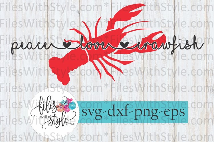 Peace love crawfish boil svg cutting files