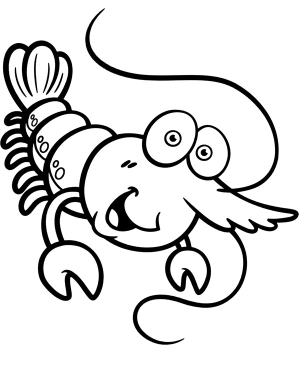 Printable crayfish coloring page