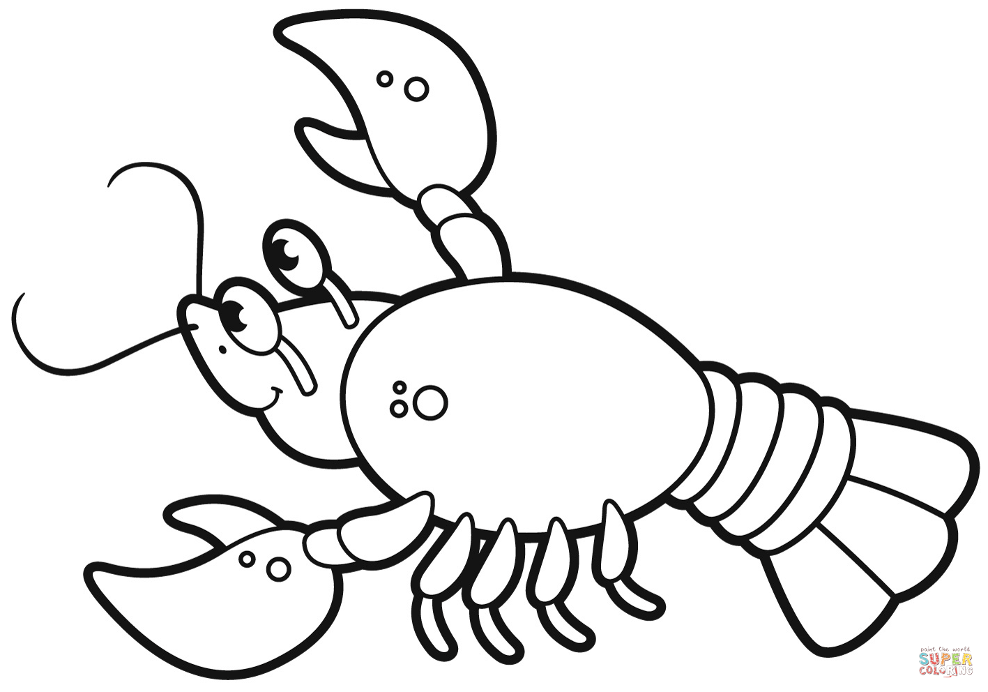 Crawfish coloring page free printable coloring pages