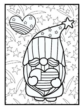 Celebrate with th of july gnomes patriotic coloring pages for all ages