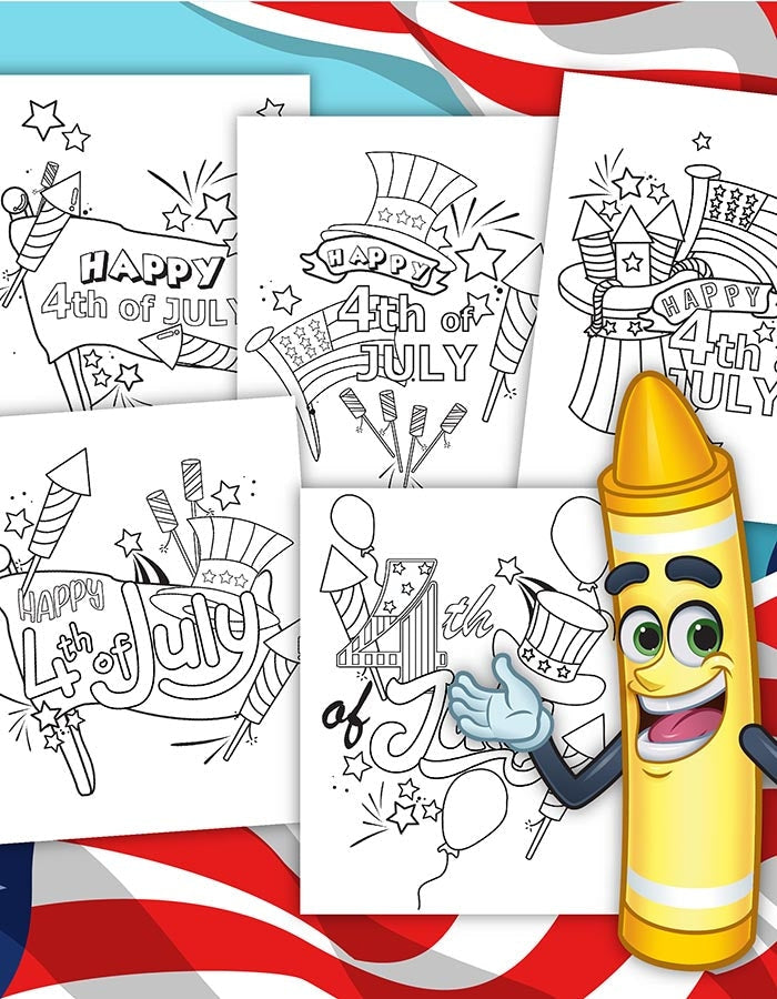 Th of july coloring pages â happiness is homemade