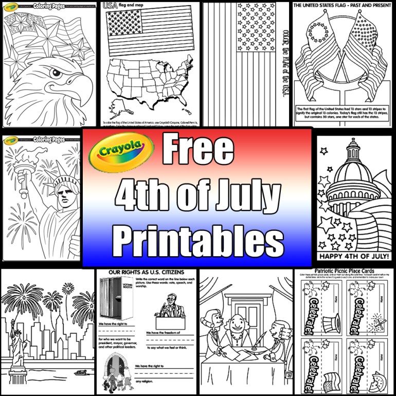 Independence day coloring pages from crayola â