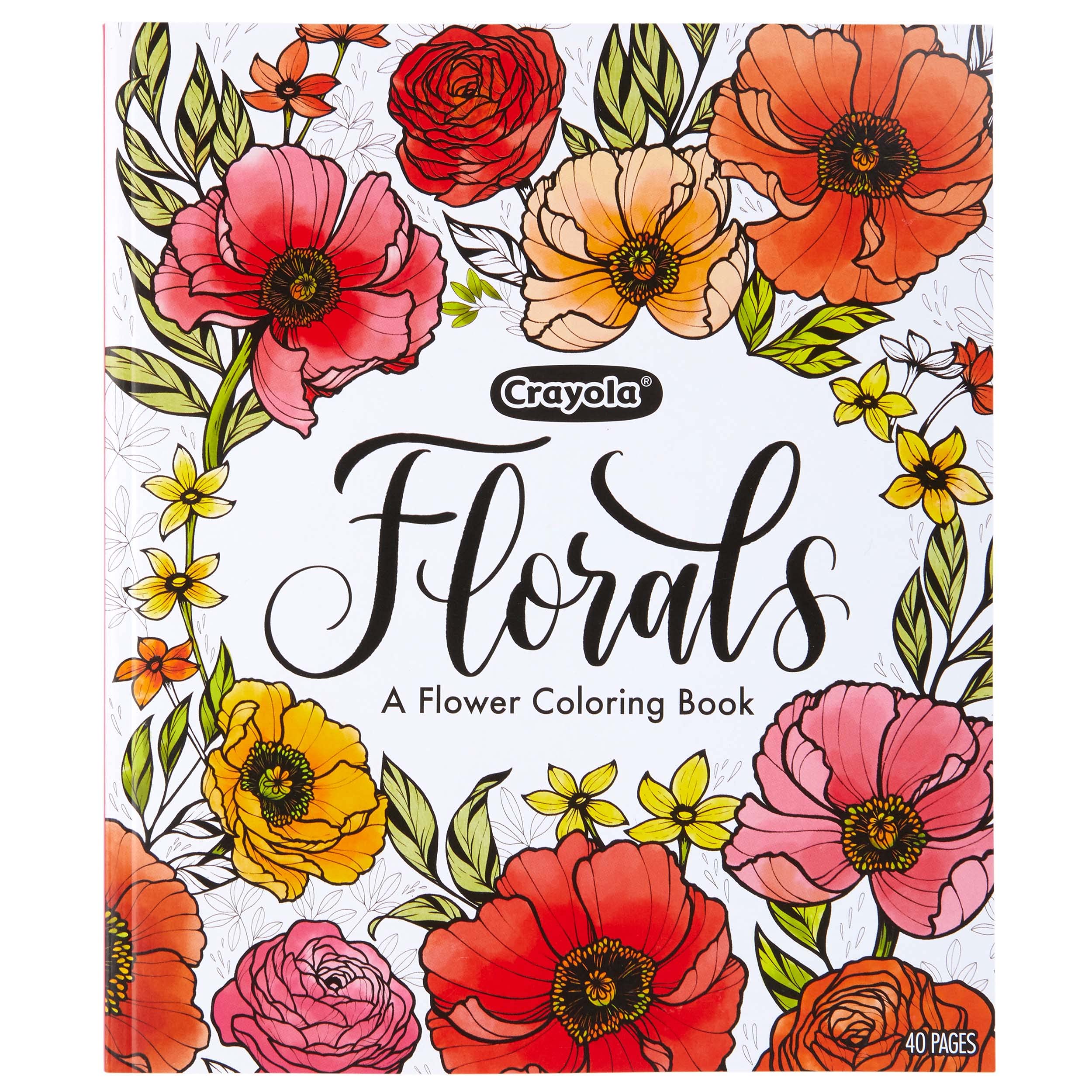 Crayola flower colorg book premium adult colorg pages gift home kitchen