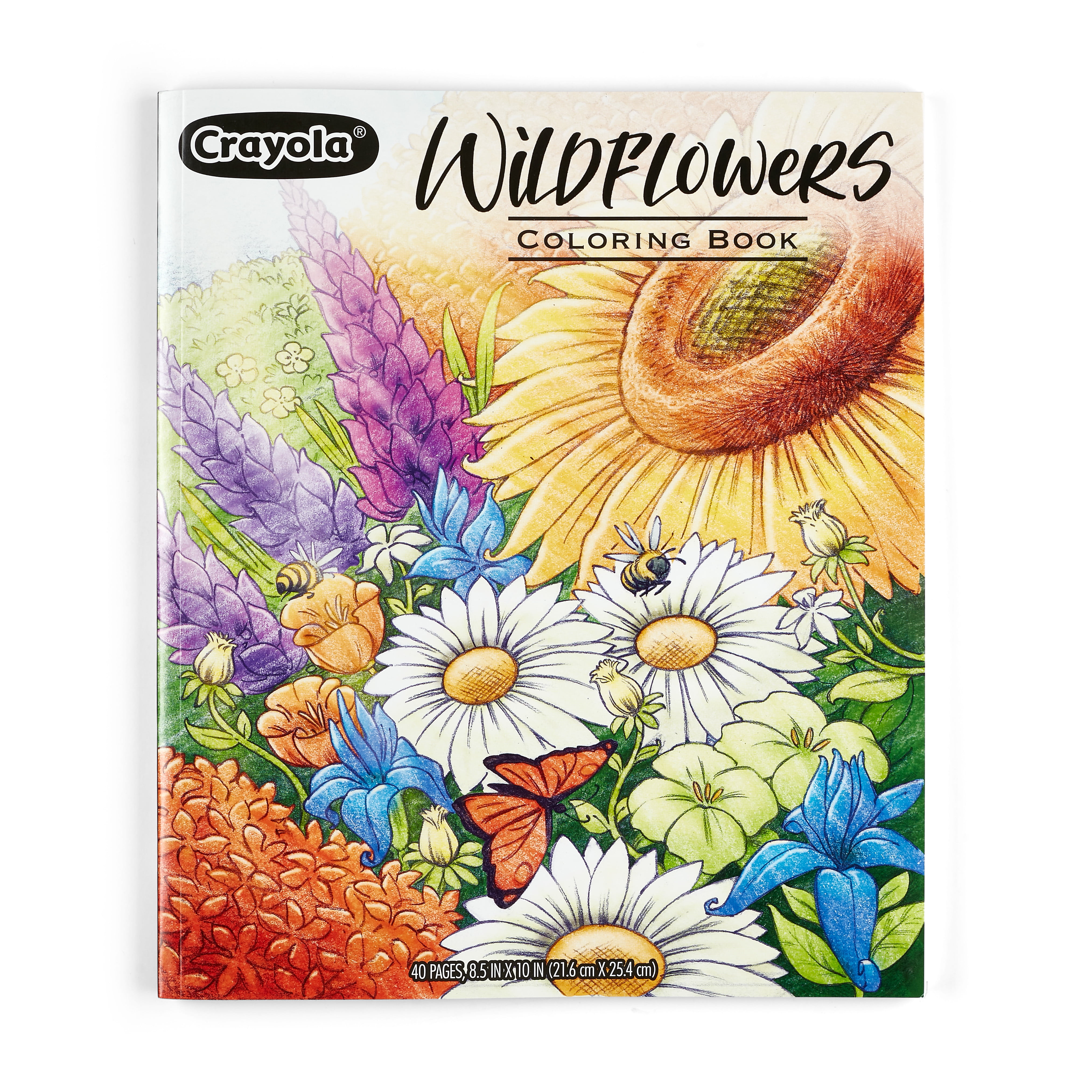 Crayola wildflower coloring book premium adult coloring pgs flowers gifts