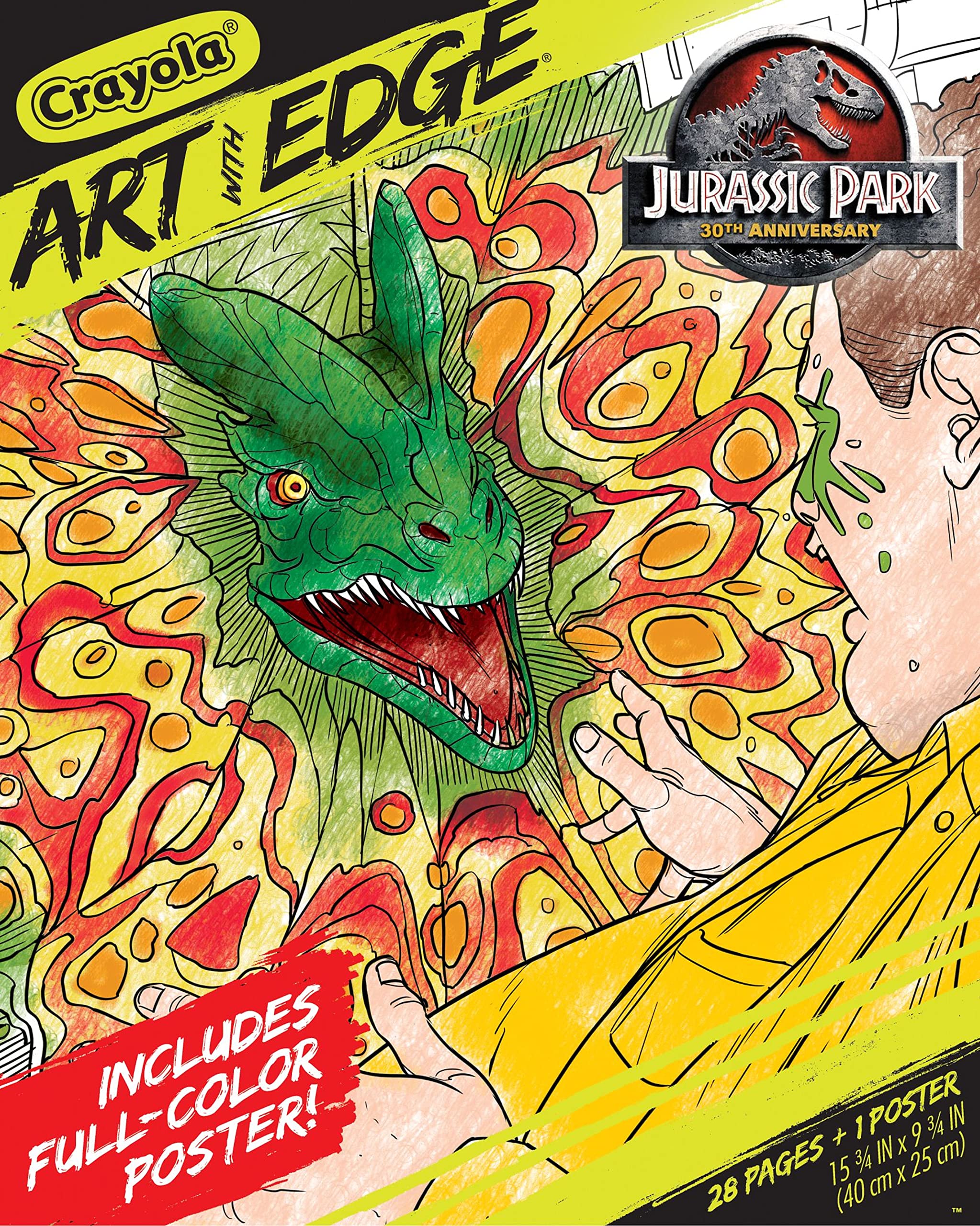 Crayola art with edge jurassic park coloring pages pgs adult coloring jurassic park merchandise gift for teens toys games