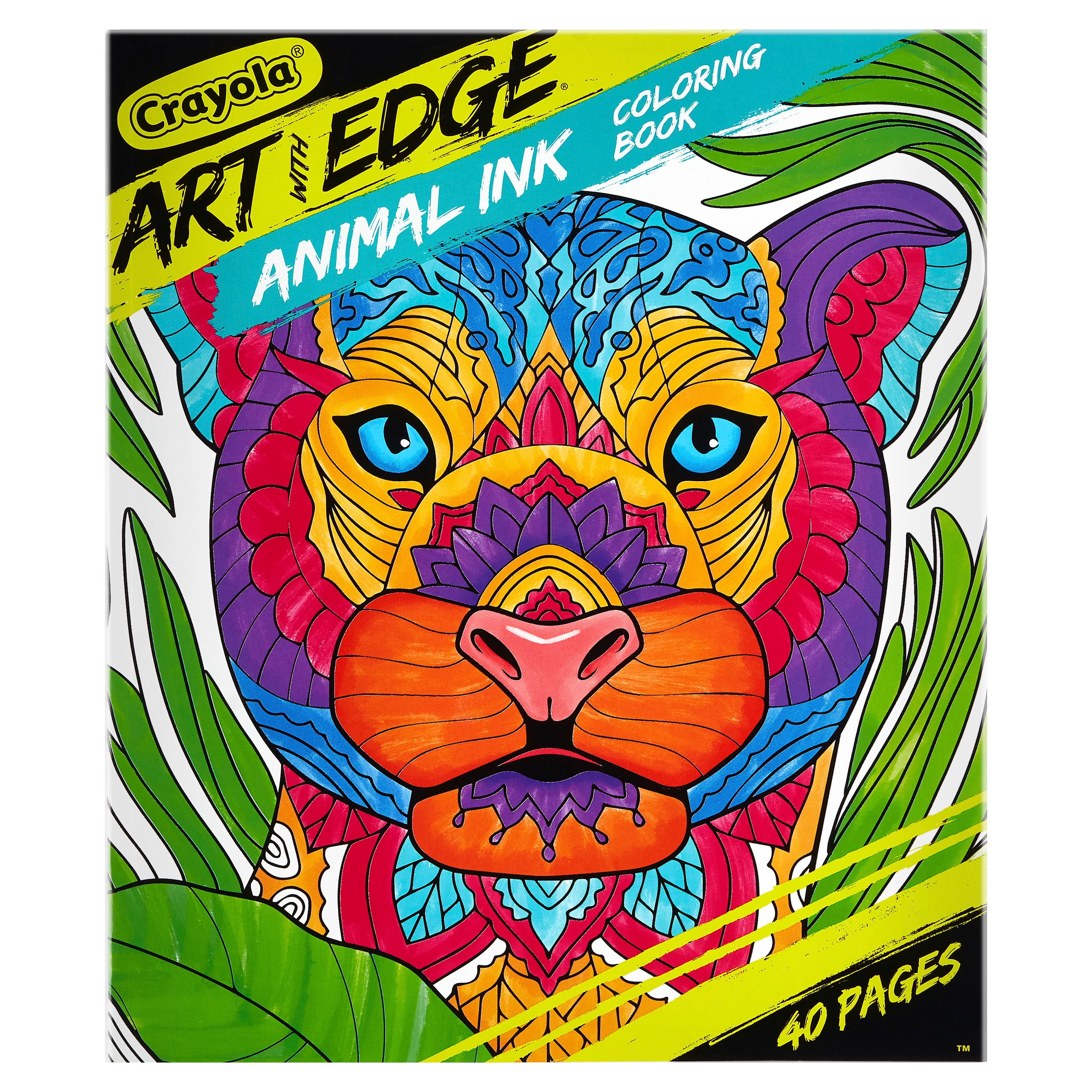 Crayola art with edge animal ink coloring book pages gift for kids