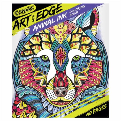 Crayola art with edge animal ink coloring book ct