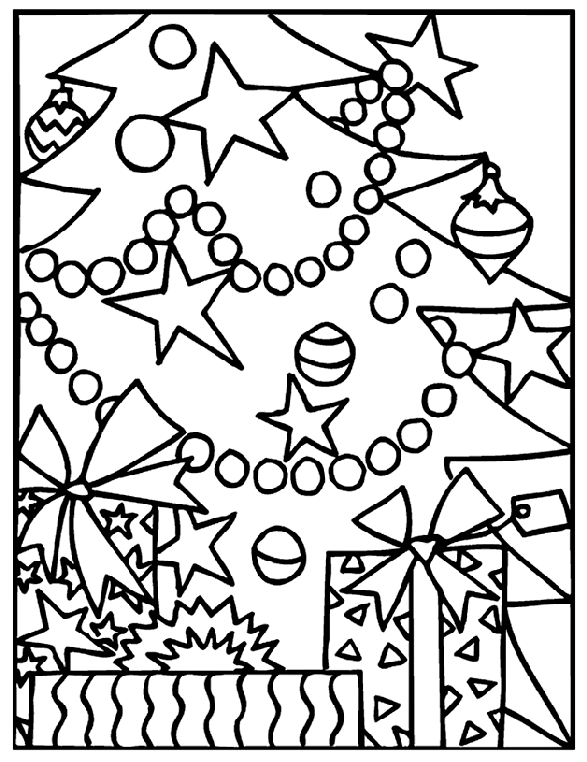 Christmas gifts under the tree on crayola printable christmas coloring pages christmas coloring pages free christmas coloring pages