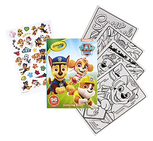 Crayola page paw patrol coloring book