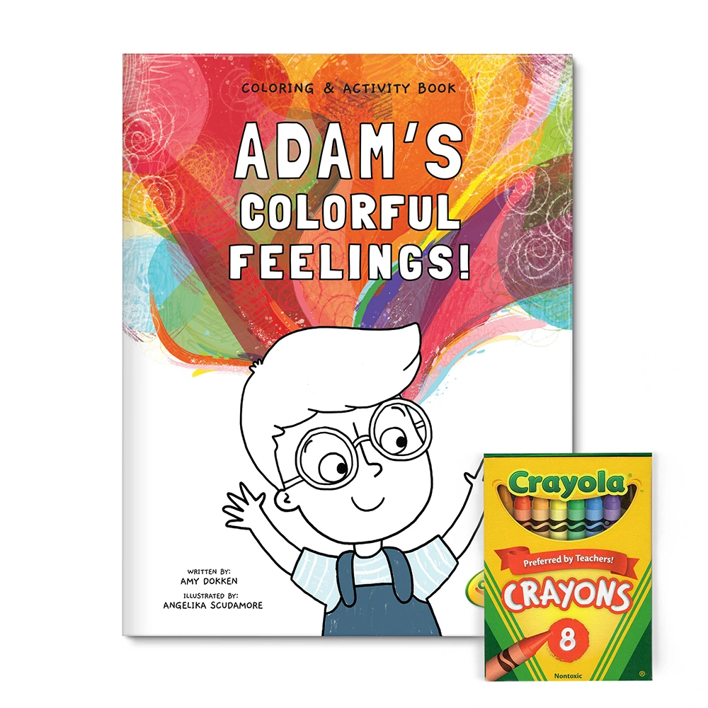 Crayola color my feelings personalized coloring book and crayons gift set