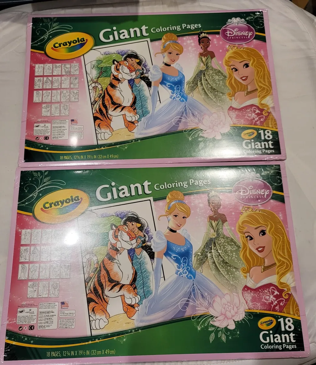 Disney princess crayola giant coloring pages pgs book x set of packs