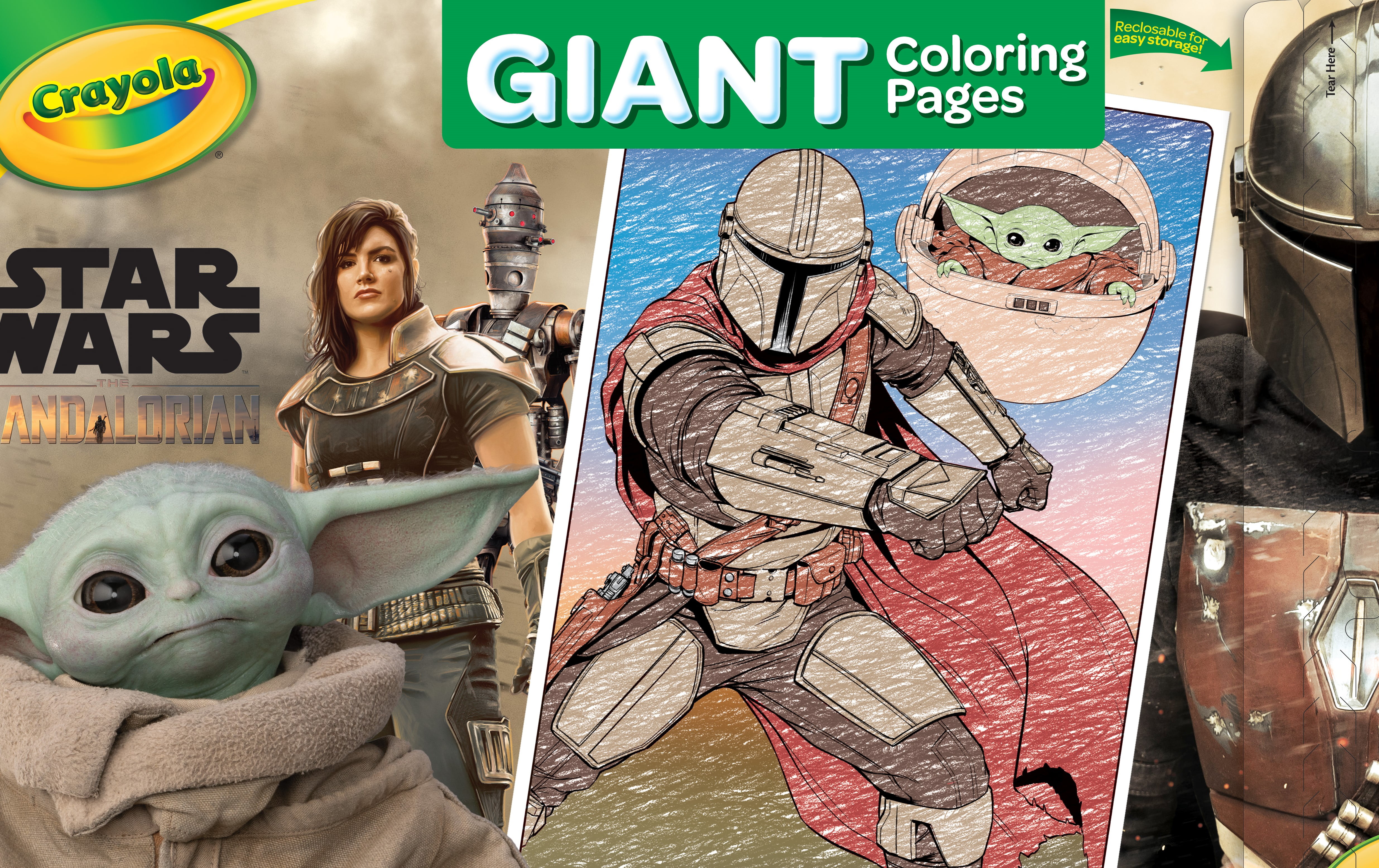 Crayola giant mandalorian coloring book beginner child pages