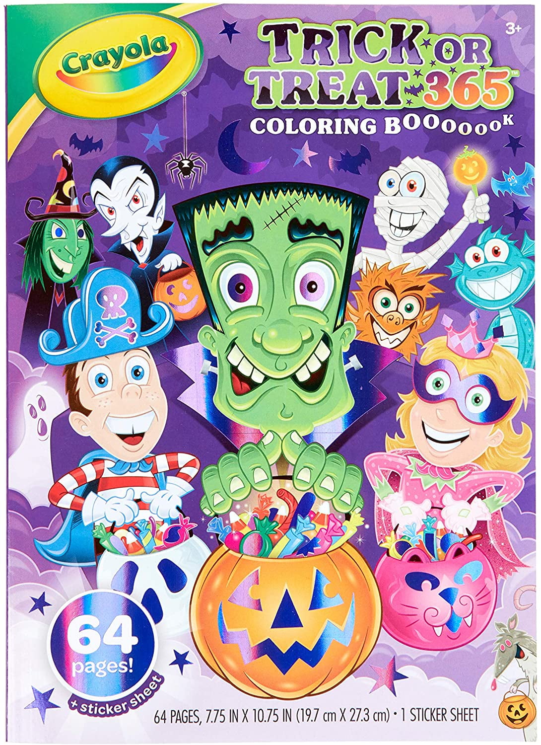 Crayola halloween coloring book trick or treat gift for kids pages