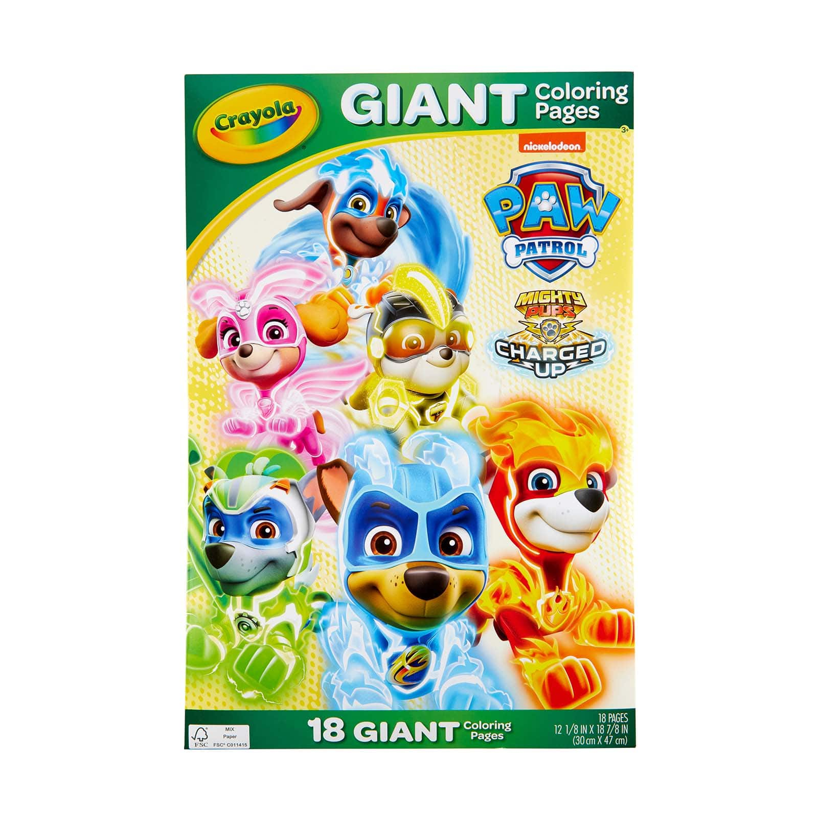 Crayola paw patrol giant coloring pages with folder storage