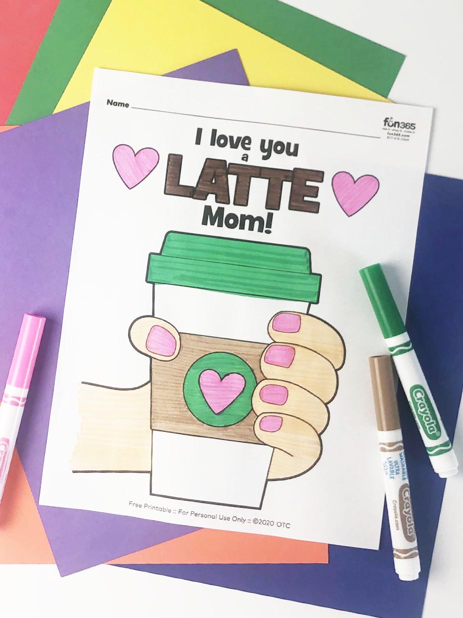 Free mothers day coloring pages