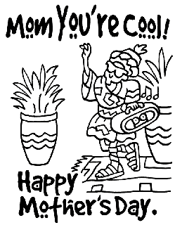 Mothers day free coloring pages