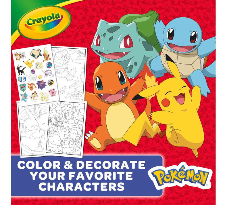 Pokãmon coloring book with stickers pages