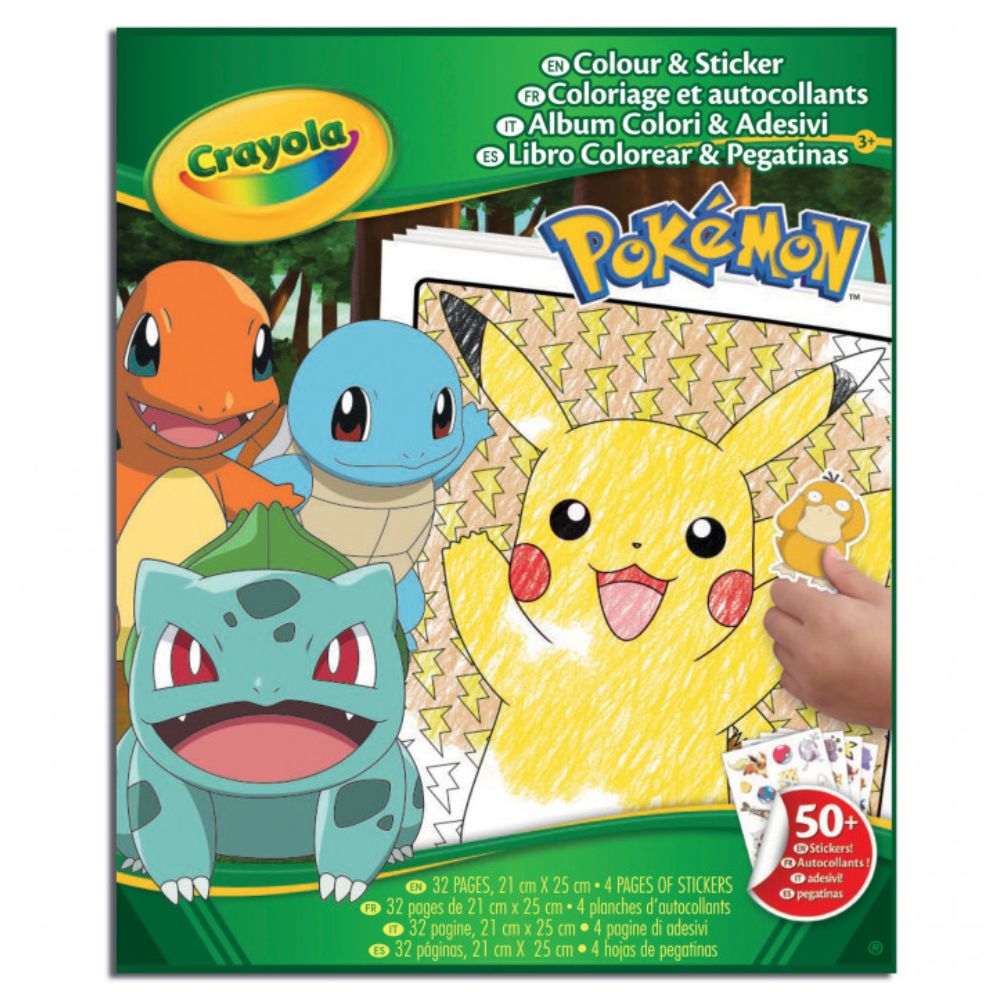 Crayola pokemon color and sticker book