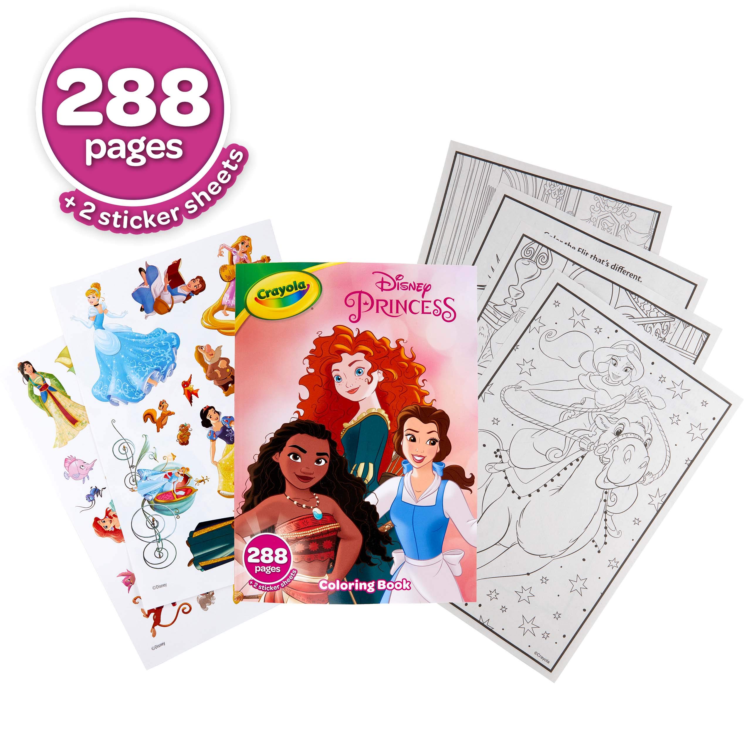 Crayola disney princess coloring book with stickers gift for kids pages ages buy online at best price in ypt