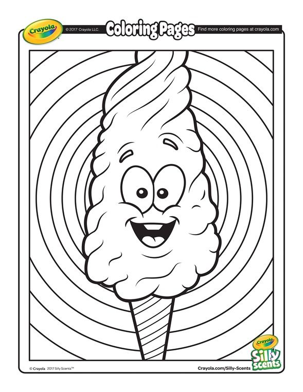 Silly scents cotton candy coloring page crayola coloring pages candy coloring pages coloring pages