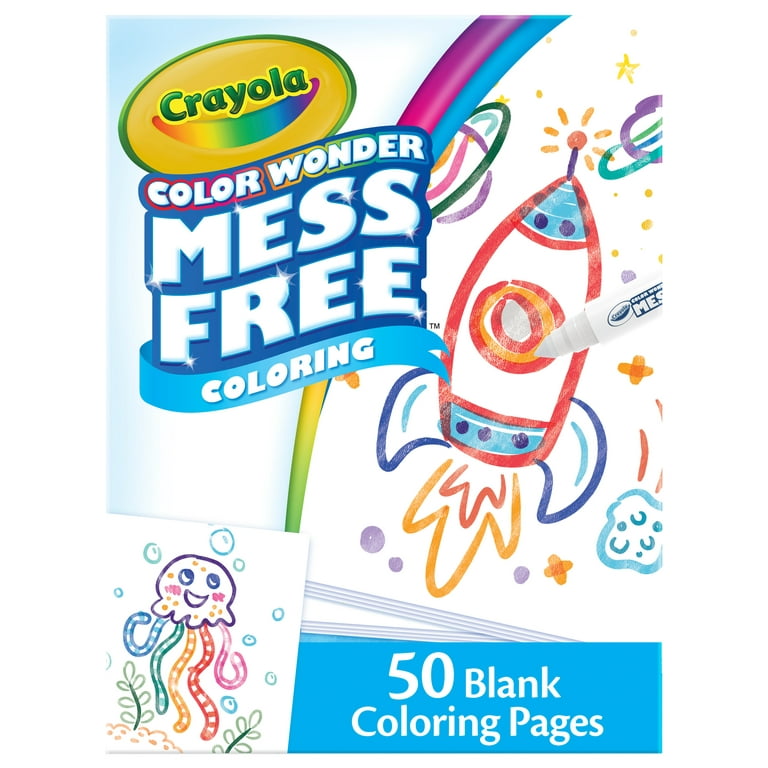 Crayola color wonder mess free coloring blank coloring pages printable page refill set child