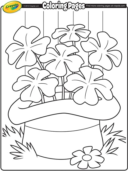 Shamrocks coloring page