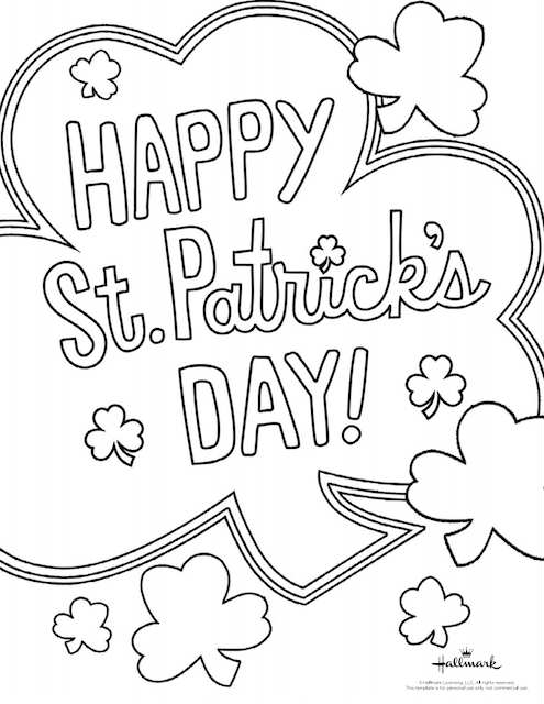 Fun st patricks day colouring pages and themed printables