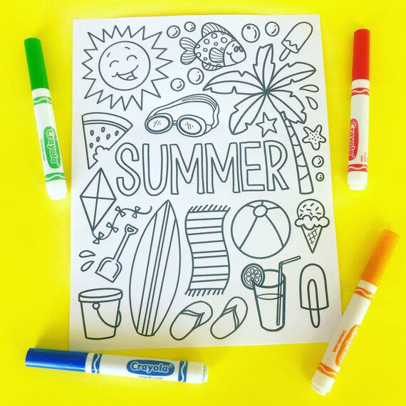 Summer coloring page