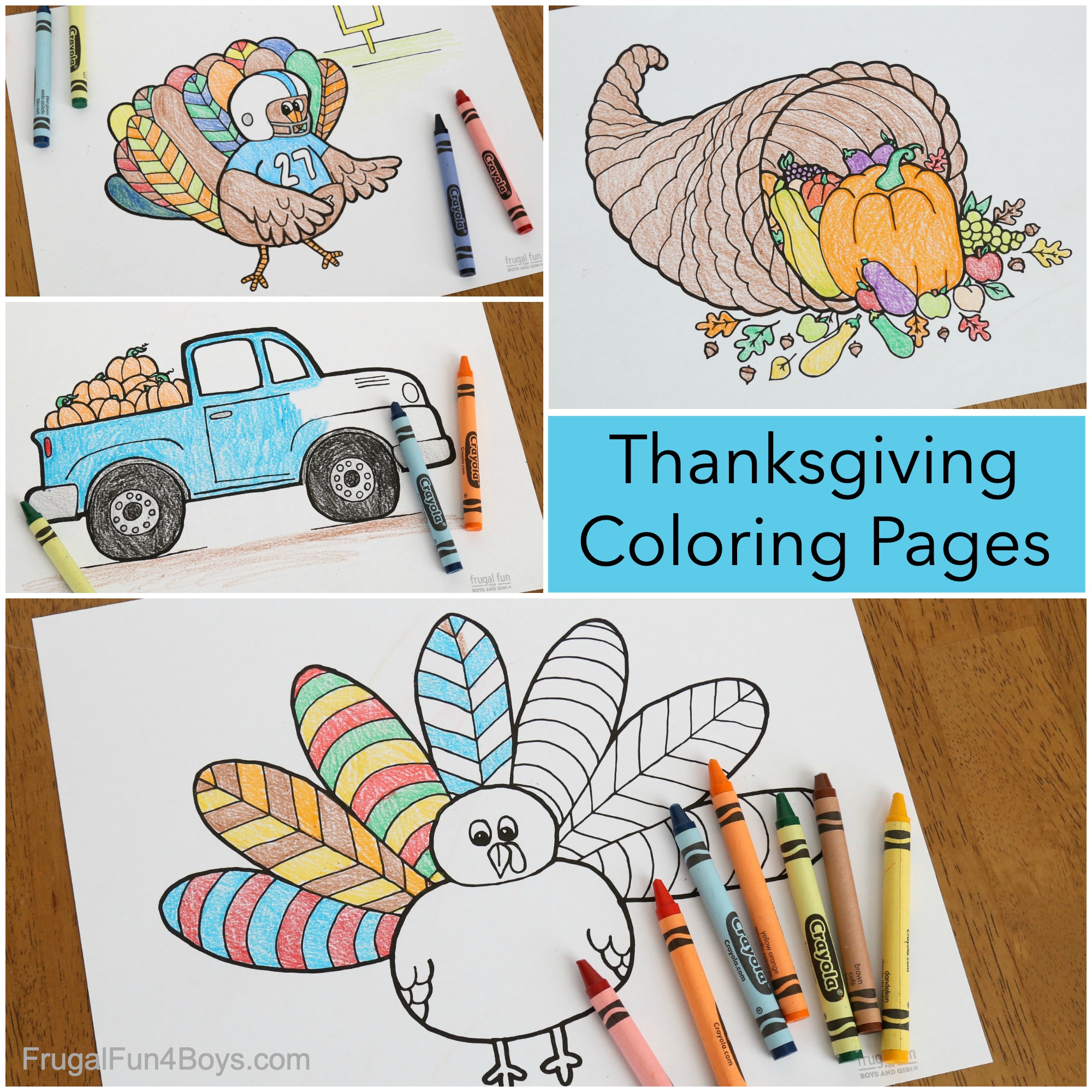 Printable thanksgiving coloring pages