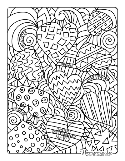 Free printable valentines day coloring pages