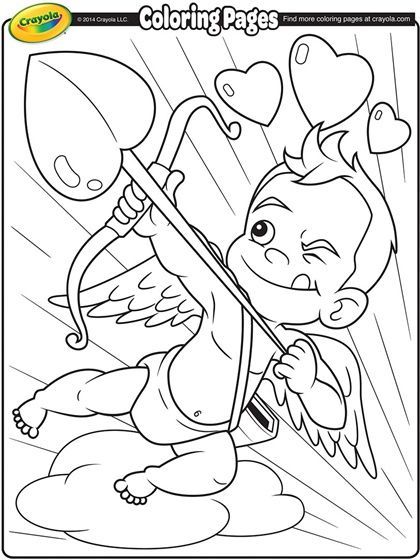 Valentines day cupid coloring page valentines day coloring page crayola coloring pages valentines day coloring