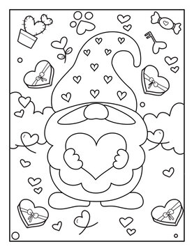 Coloring pages valentines images â browse photos vectors and video