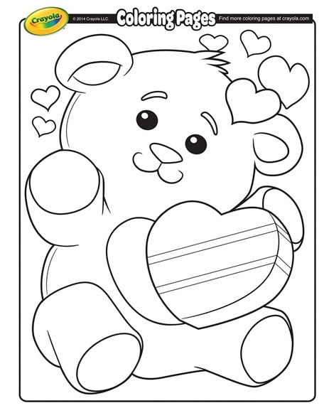 Free crayola valentine coloring pages