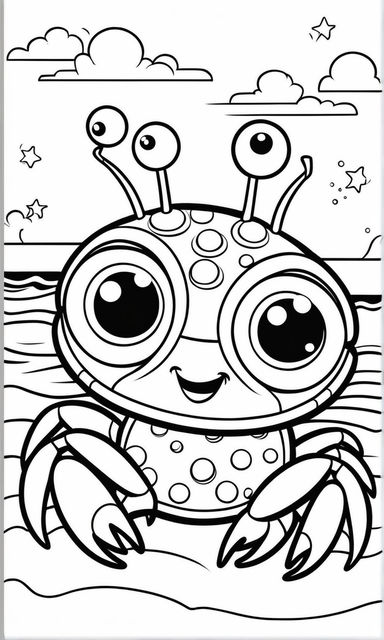 Insect drawing for coloring book