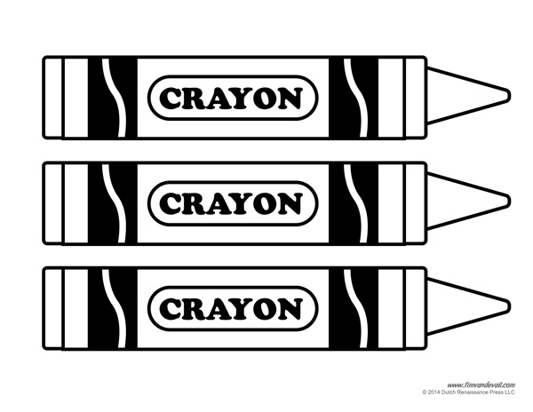 Printable crayons coloring page