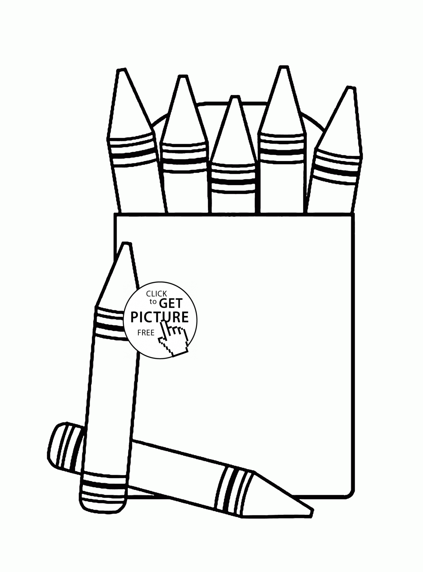 Box crayons coloring page for kids back to school coloring pages printables free